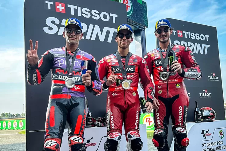 Sprint Race MotoGP Buriram: Bastianini Juara, Ducati Dominan